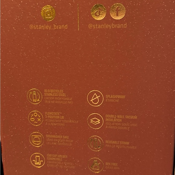 NIB Copper Tinsel Collectible 40 ounce Flow master Stanley Thermos - Picture 8 of 9